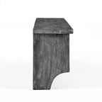Appendino a parete Alaterre Furniture Pomona in metallo e legno con panca, grigio ardesia, 122 cm: mobile da ingresso e guardaroba