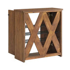 Alaterre Furniture 31" Bethel Mobile Contenitore Porta Scarpe in Legno di Acacia Naturale: Organizzatore Ingresso, Capacità 12 Paia