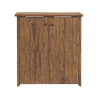 Alaterre Furniture 31" Bethel Mobile Contenitore Porta Scarpe in Legno di Acacia Naturale: Organizzatore Ingresso, Capacità 12 Paia