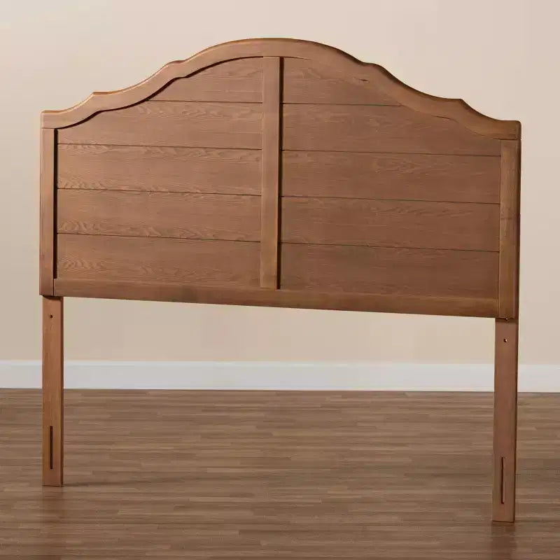 Testiera da letto Full Clive Vintage tradizionale rustica di Baxton Studio: ad arco, montata sul telaio del letto