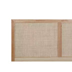 Letto matrimoniale Queen Chancery Boho con piattaforma, finitura naturale e testiera in canna d'India - Powell