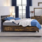 Acme Furniture Letto King Juvanth King Orientale Finitura Rovere Rustico/Nero