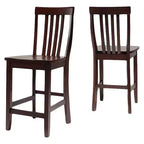 Set di 2 sgabelli da bar Crosley School House da 24 pollici altezza bancone