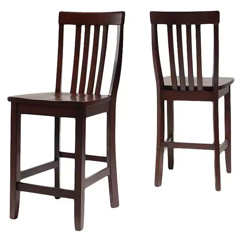 Set di 2 sgabelli da bar Crosley School House da 24 pollici altezza bancone