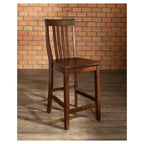 Set di 2 sgabelli da bar Crosley School House da 24 pollici altezza bancone