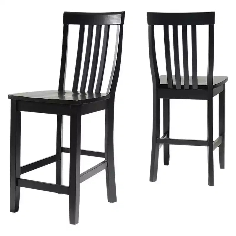 Set di 2 sgabelli da bar Crosley School House da 24 pollici altezza bancone