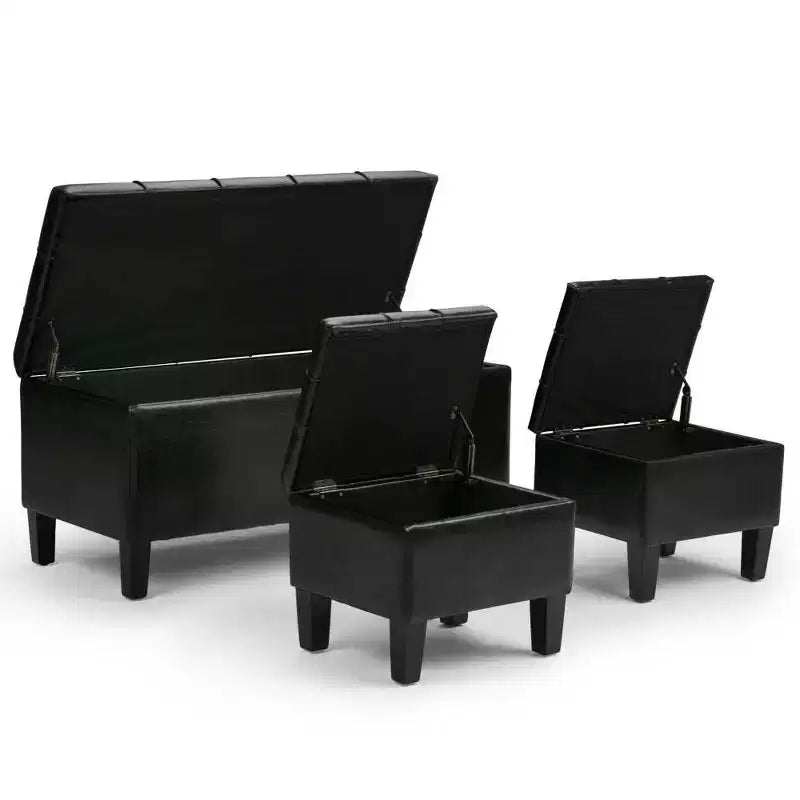 3 pz 44 Pouf contenitore Lancaster - Wyndenhall