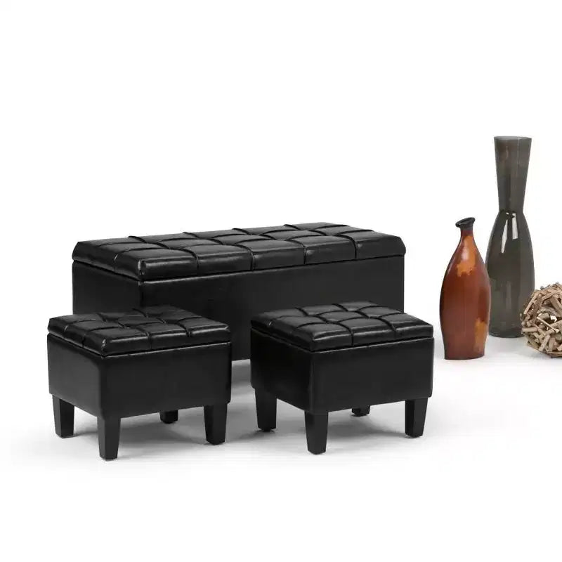 3 pz 44 Pouf contenitore Lancaster - Wyndenhall