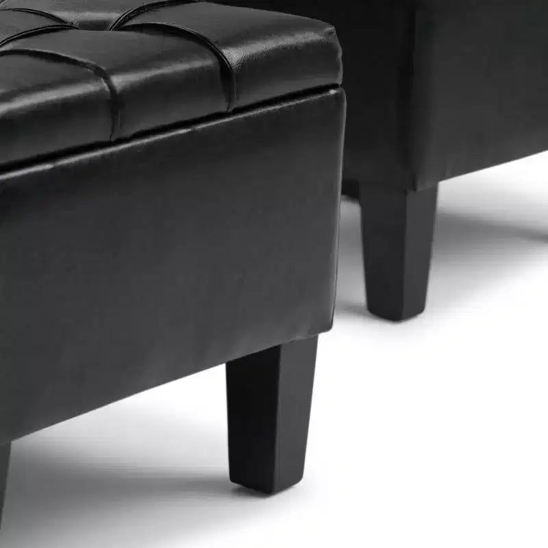 3 pz 44 Pouf contenitore Lancaster - Wyndenhall