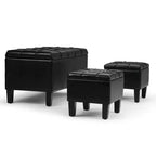 3 pz 44 Pouf contenitore Lancaster - Wyndenhall