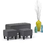 3 pz 44 Pouf contenitore Lancaster - Wyndenhall