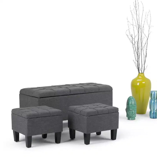 3 pz 44 Pouf contenitore Lancaster - Wyndenhall