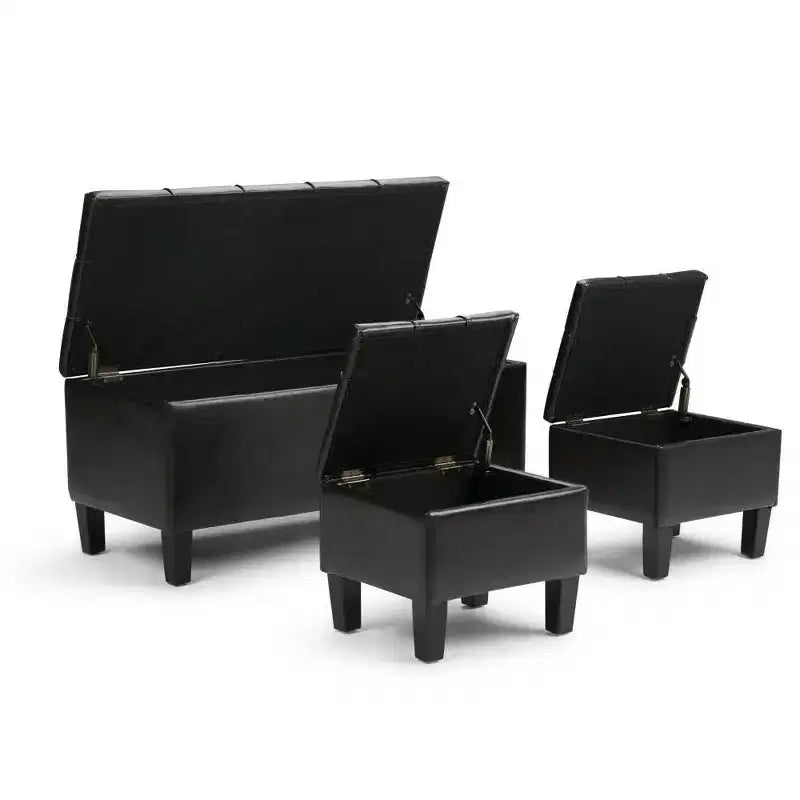3 pz 44 Pouf contenitore Lancaster - Wyndenhall