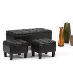 3 pz 44 Pouf contenitore Lancaster - Wyndenhall