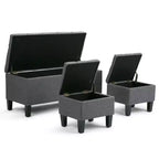 3 pz 44 Pouf contenitore Lancaster - Wyndenhall