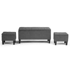 3 pz 44 Pouf contenitore Lancaster - Wyndenhall