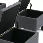 3 pz 44 Pouf contenitore Lancaster - Wyndenhall
