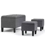 3 pz 44 Pouf contenitore Lancaster - Wyndenhall