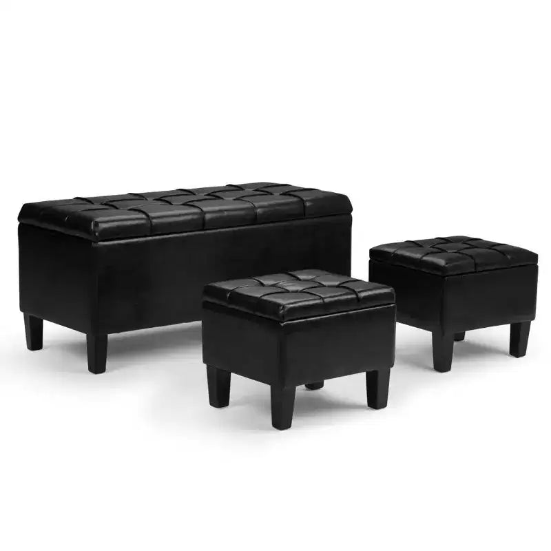 3 pz 44 Pouf contenitore Lancaster - Wyndenhall