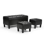 3 pz 44 Pouf contenitore Lancaster - Wyndenhall
