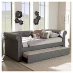 Divano Letto Estraibile Moderno in Tessuto Mabelle - Baxton Studio