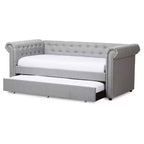 Divano Letto Estraibile Moderno in Tessuto Mabelle - Baxton Studio