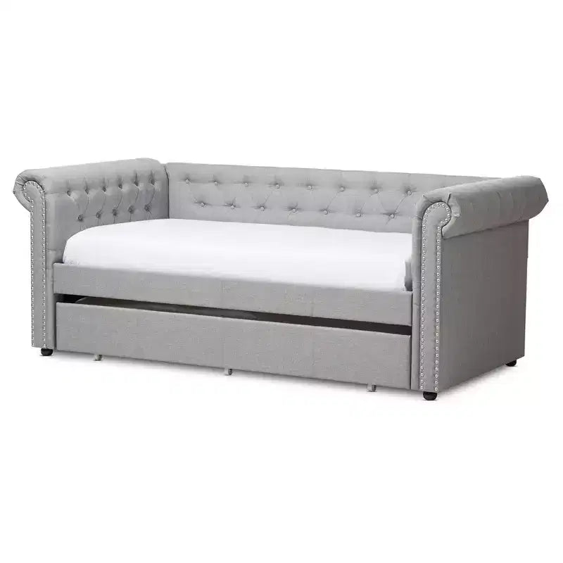 Divano Letto Estraibile Moderno in Tessuto Mabelle - Baxton Studio