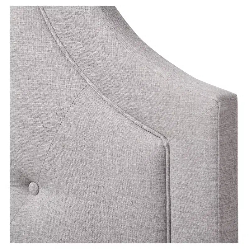 Testata in tessuto grigio moderna e contemporanea Mars - Baxton Studio