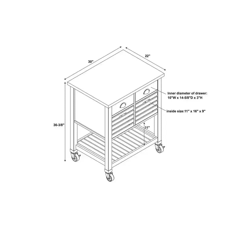 Carrello da cucina Robbin - Linon