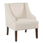 Poltrona a pozzetto classica con braccioli Swoop - Homepop