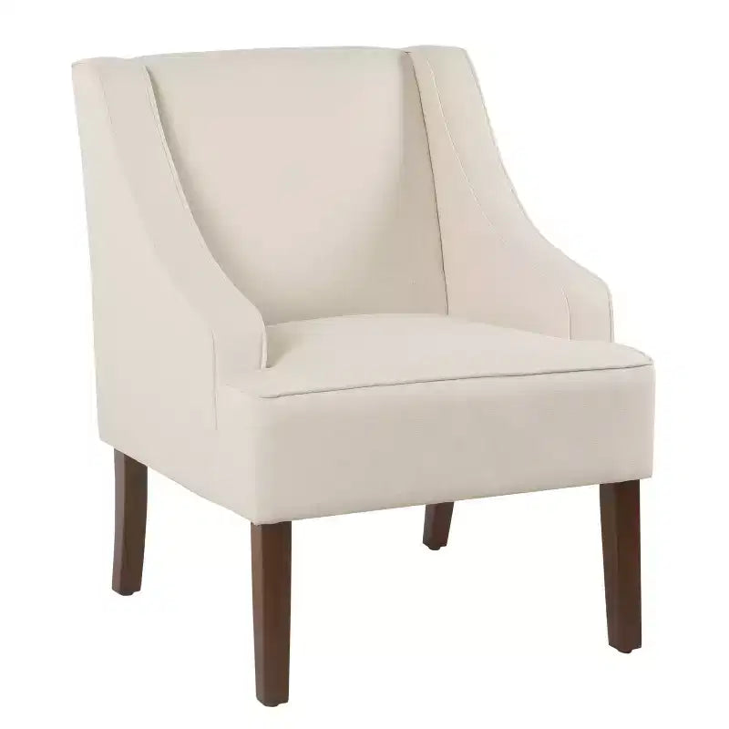 Poltrona a pozzetto classica con braccioli Swoop - Homepop