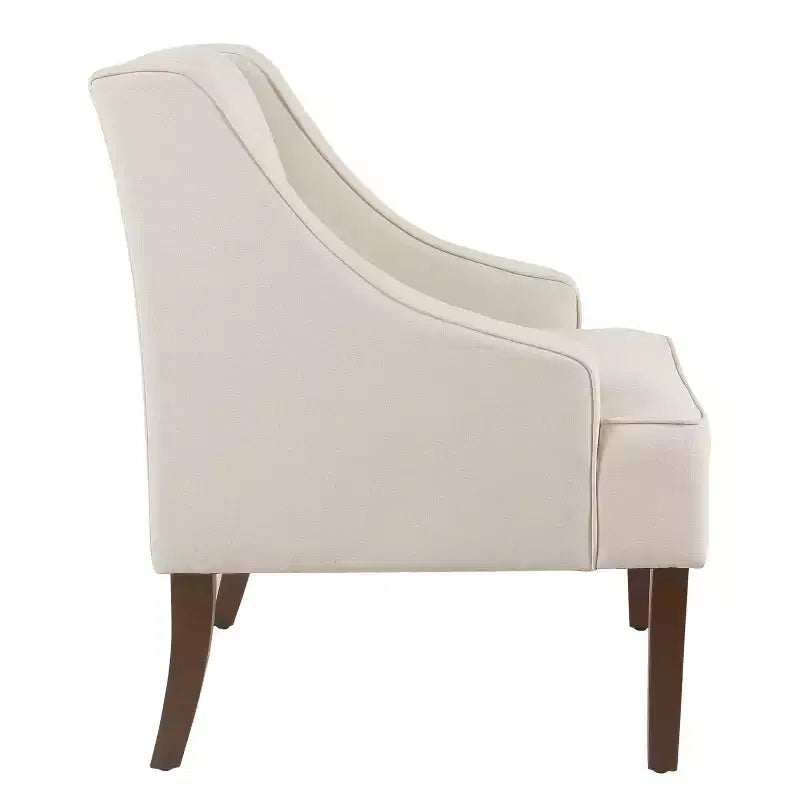 Poltrona a pozzetto classica con braccioli Swoop - Homepop