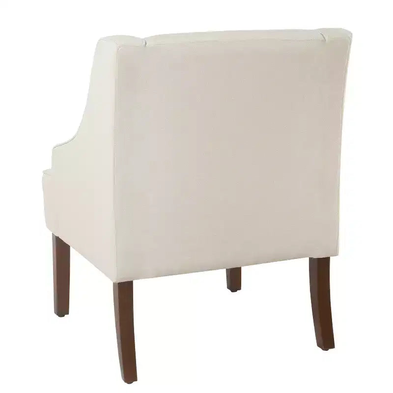 Poltrona a pozzetto classica con braccioli Swoop - Homepop