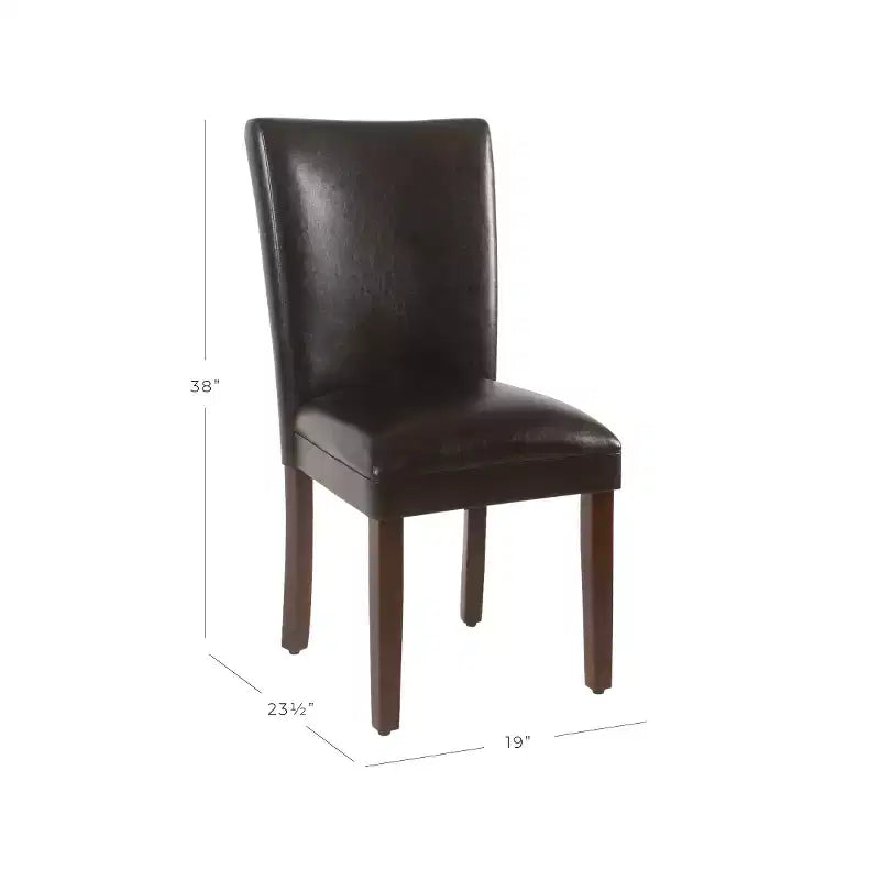 Set di 2 sedie da pranzo Parsons in similpelle - Homepop