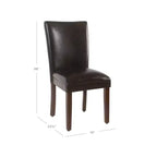 Set di 2 sedie da pranzo Parsons in similpelle - Homepop
