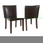 Set di 2 sedie da pranzo Parsons in similpelle - Homepop