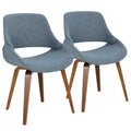 Set of 2 Fabrico Mid-Century Modern Dining/Accent Chair - Lumisource