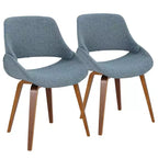 Set of 2 Fabrico Mid-Century Modern Dining/Accent Chair - Lumisource