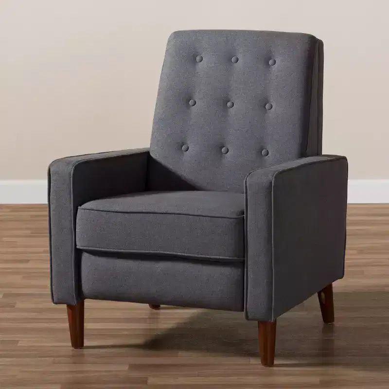 Poltrona Lounge in Tessuto Stile Moderno Mid-Century Mathias - Baxton Studio