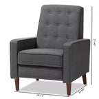 Poltrona Lounge in Tessuto Stile Moderno Mid-Century Mathias - Baxton Studio