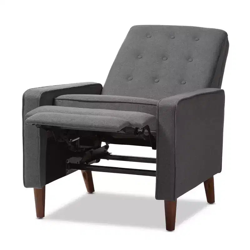Poltrona Lounge in Tessuto Stile Moderno Mid-Century Mathias - Baxton Studio