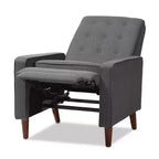 Poltrona Lounge in Tessuto Stile Moderno Mid-Century Mathias - Baxton Studio
