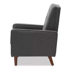 Poltrona Lounge in Tessuto Stile Moderno Mid-Century Mathias - Baxton Studio