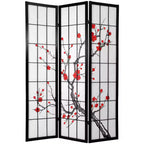 Oriental Furniture 6' Tall Blossom Shoji Screen