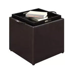 Pouf singolo Park Avenue Designs4Comfort con sgabello e vassoio reversibile - Breighton Home