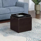 Pouf singolo Park Avenue Designs4Comfort con sgabello e vassoio reversibile - Breighton Home