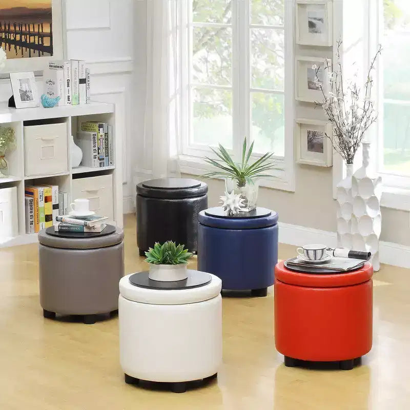 Poggiapiedi contenitore rotondo Designs4Comfort – Breighton Home