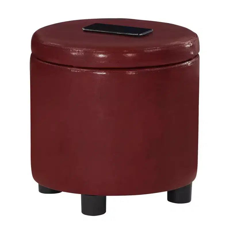 Poggiapiedi contenitore rotondo Designs4Comfort – Breighton Home