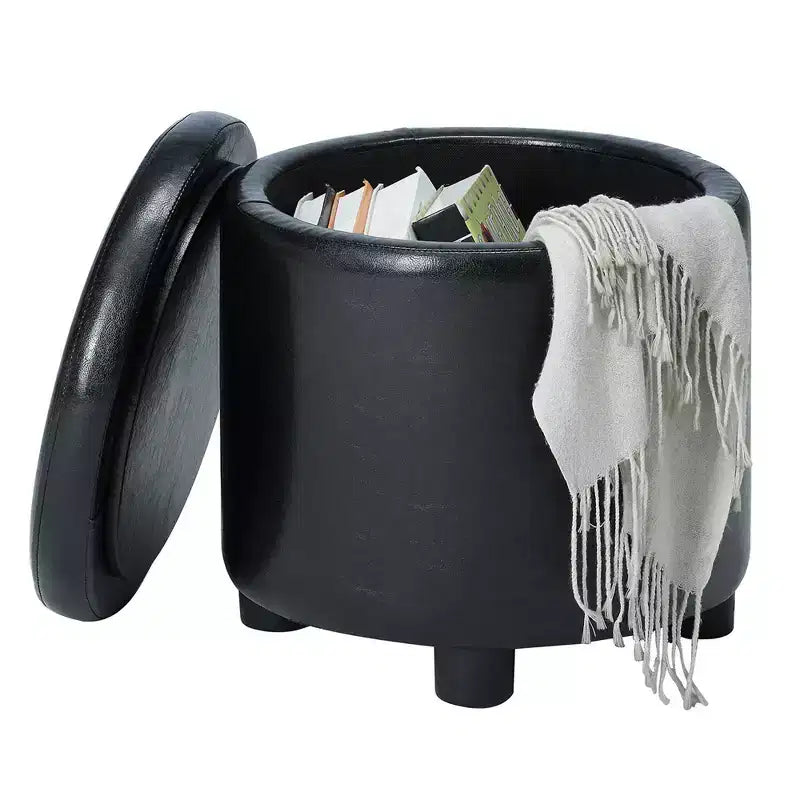 Poggiapiedi contenitore rotondo Designs4Comfort – Breighton Home