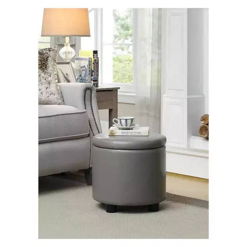 Poggiapiedi contenitore rotondo Designs4Comfort – Breighton Home